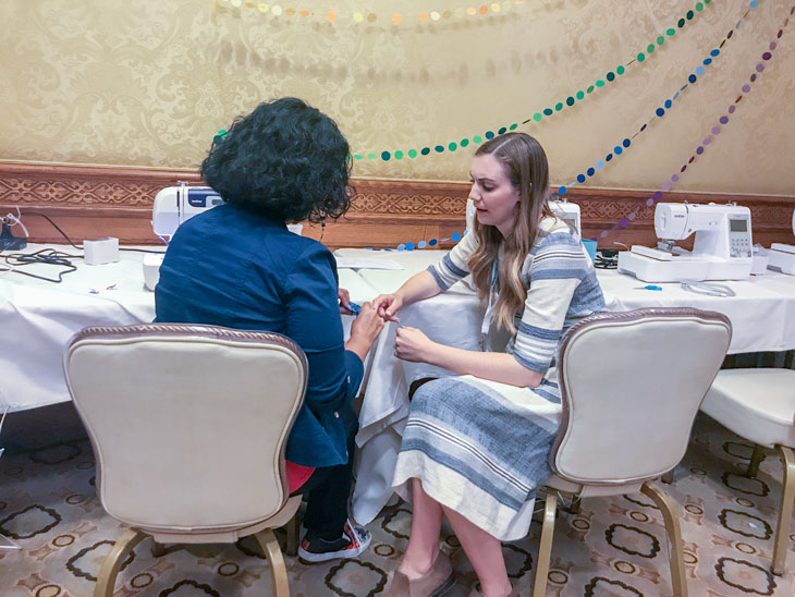 teaching others to sew