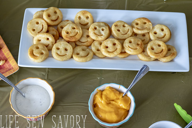 diy fry bar with dips for party
