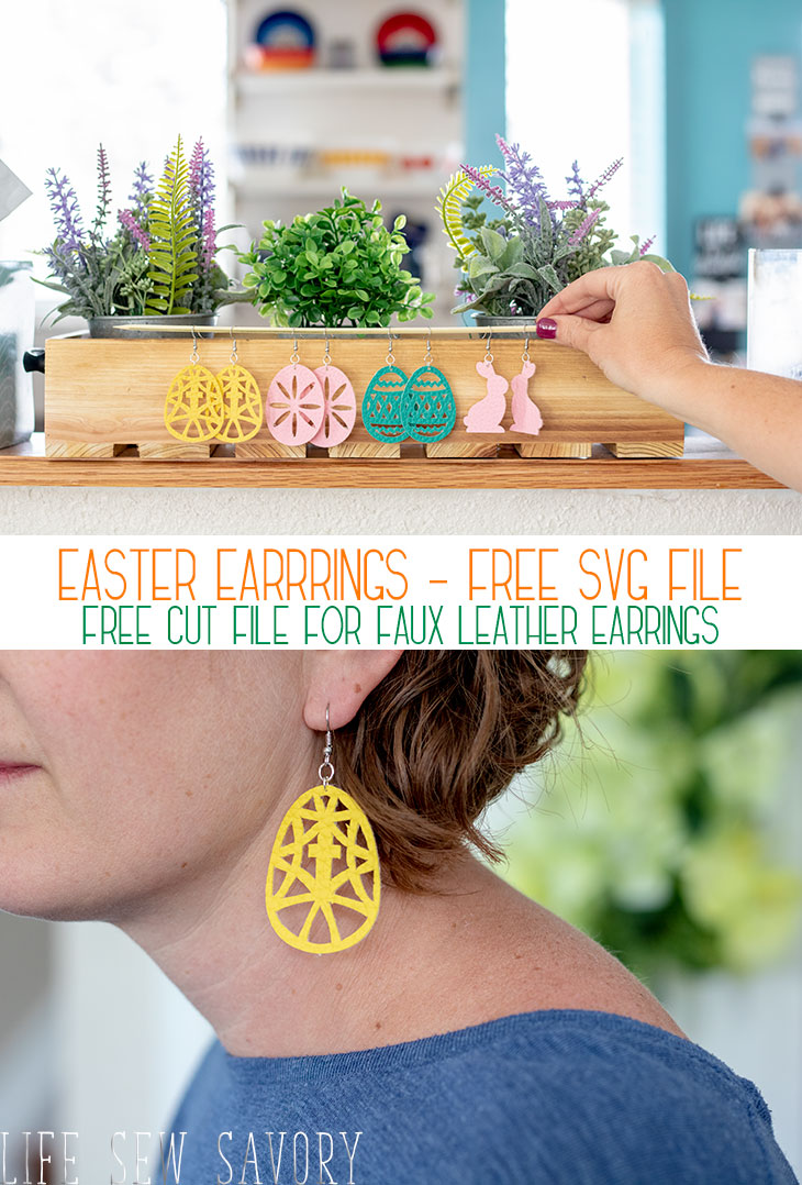Download Leather earring svg for Easter - Life Sew Savory