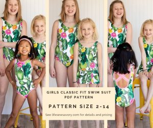 girls swimsuit pdf pattern