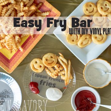 Easy Fry Bar with dips and custom plates
