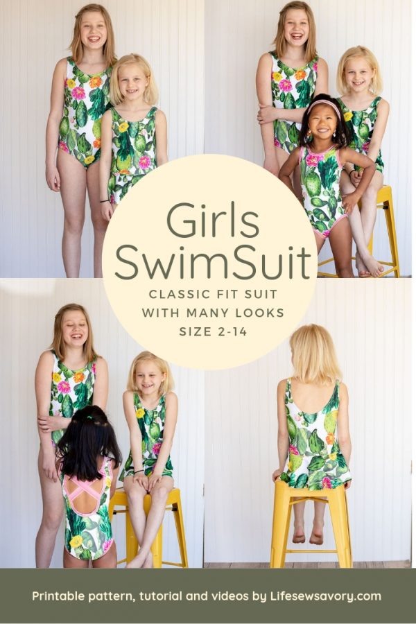 Girls swim pattern from Life Sew Savory