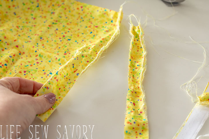 DIY fabric tassel garland