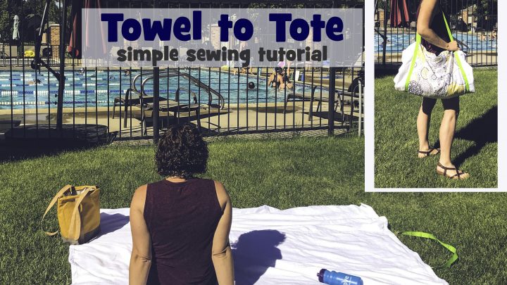 how to make a beach towel tote bag