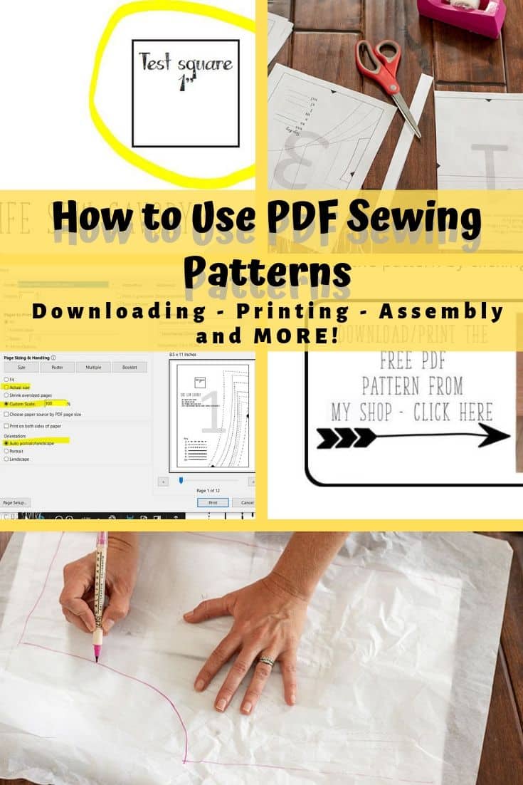 How to use pdf patterns downloading, printing and assembly