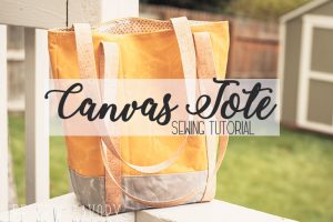 Canvas Tote Bag Pattern and sewing tutorial from Life Sew Savory