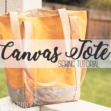 Canvas Tote Bag Pattern and sewing tutorial from Life Sew Savory