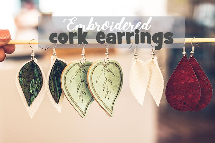 make your own cork earrings