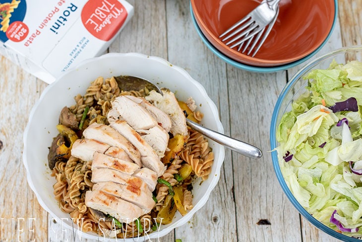 grilled chicken and vegetable pasta recipe
