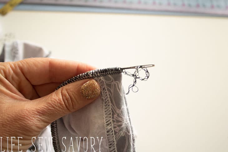 how to finish a serger thread end