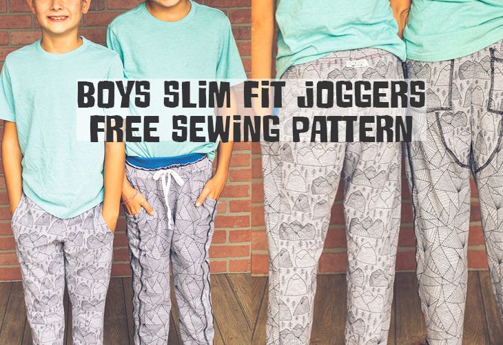 kids slim fit joggers sewing pattern