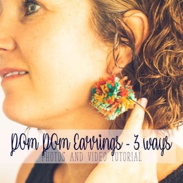 diy earrings with pom poms
