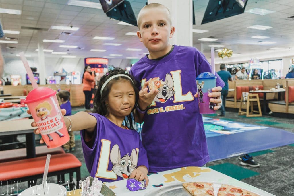 eat and drink and fun at Chuck E Cheese