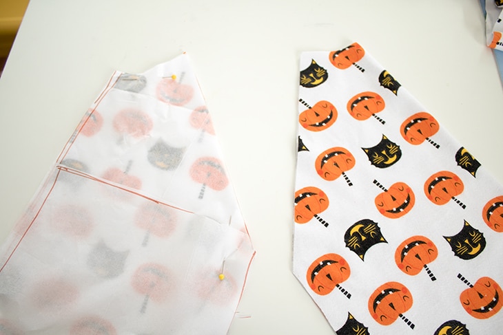 shirt pattern with seam allowance removed