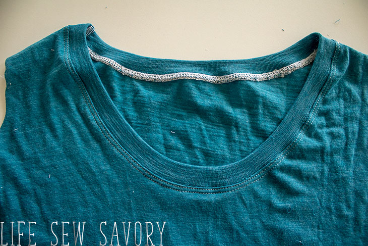 top stitch and sew second shoulder