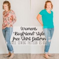 boyfriend style tee free sewing pattern