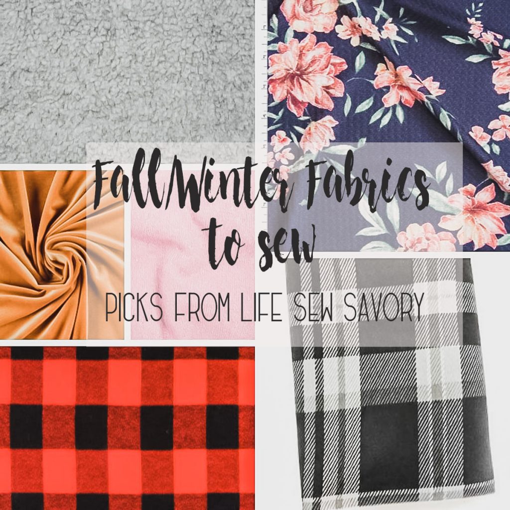 winter and fall fabric to sew for the cooler season. My fall fabric picks and favorites