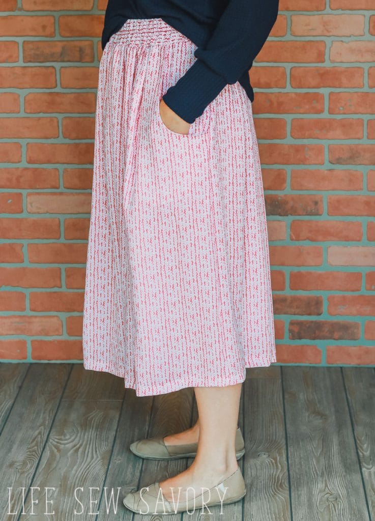 skirt sewing tutorial and pocket pattern to make a skirt
