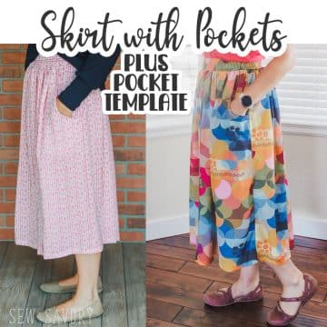 How to sew a skirt - with pockets and free pocket template