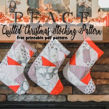 quilted christmas stocking free sewing pattern