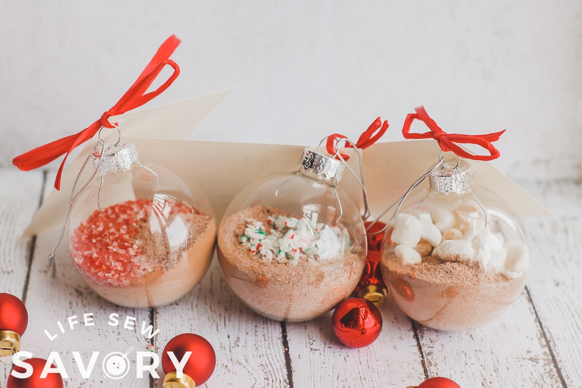 homemade hot chocolate ornament craft and gift