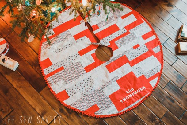 How To Make A Christmas Tree Skirt - Sewing Tutorial - Life Sew Savory