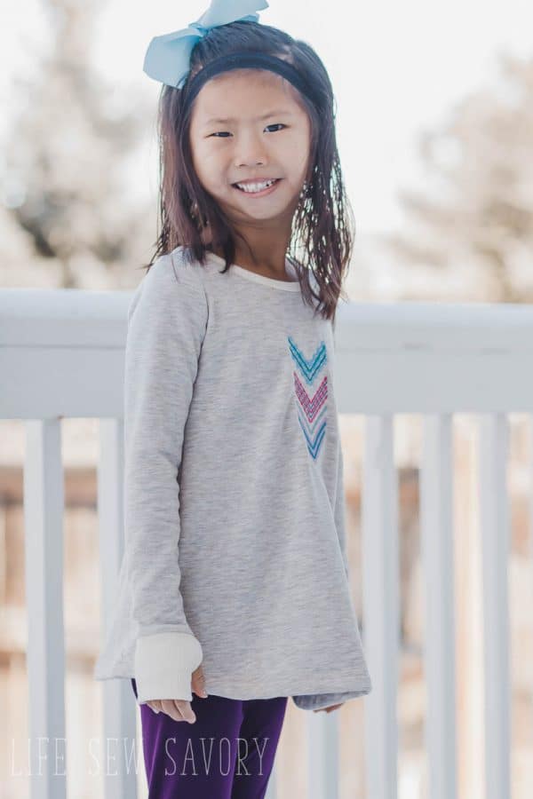 long sleeve swing tee