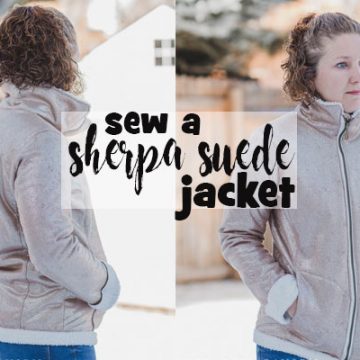 sherpa suede jacket sewing project