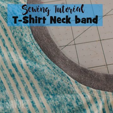 t-shirt neck binding sewing tutorial