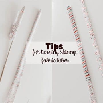 How to turn thin fabric tubes