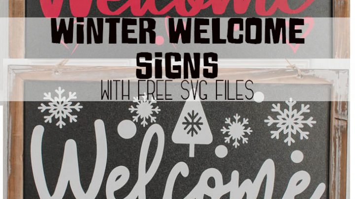 scan n cut vinyl project winter welcome signs with free cut files