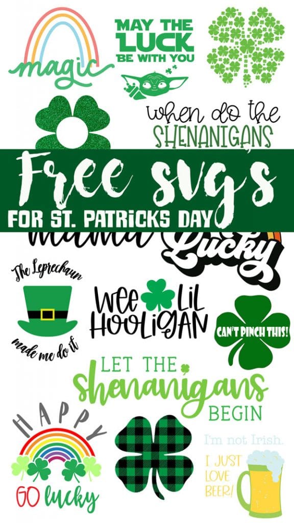 Free SVG's for St Patricks day Crafting
