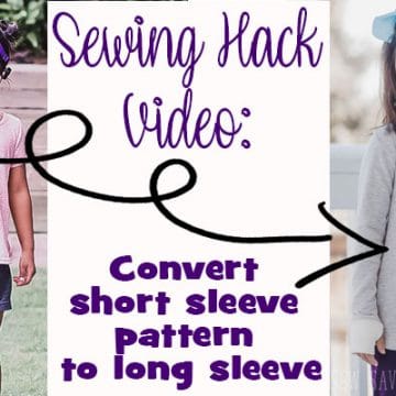 how to change a short sleeve sewing pattern to a long sleeve one