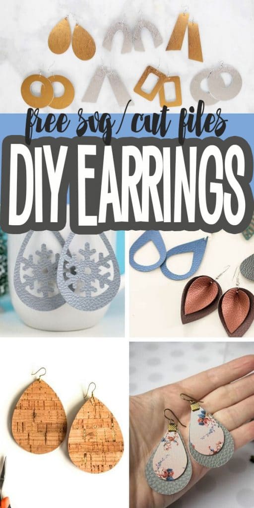 Free Earring SVG cut files for DIY earrings from Life Sew Savory