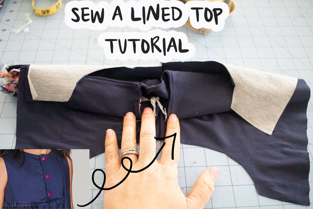 How to sew a lined sleeveless bodice - Life Sew Savory