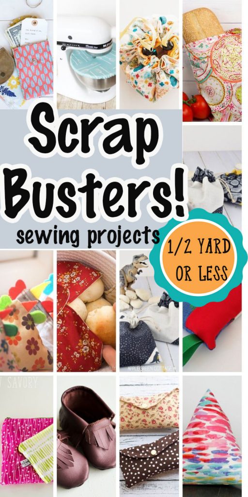 scrap busters - sewing tutorials that use 1/2 yard or less of fabric