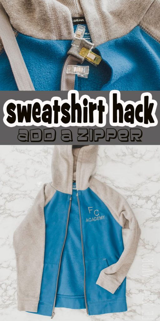 How to add a zipper to a sweatshirt sewing tutorial add a zipper to a hoodie