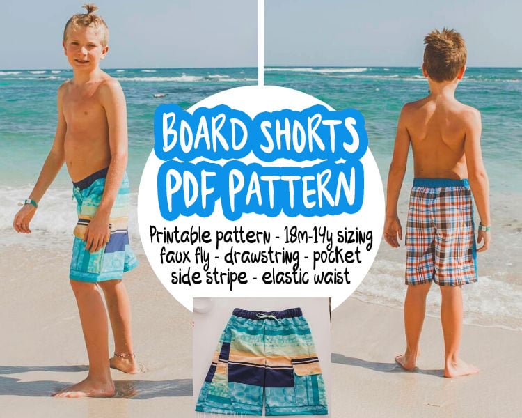 Boys Board shorts pattern