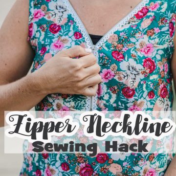 zipper sewing hack, V neckline