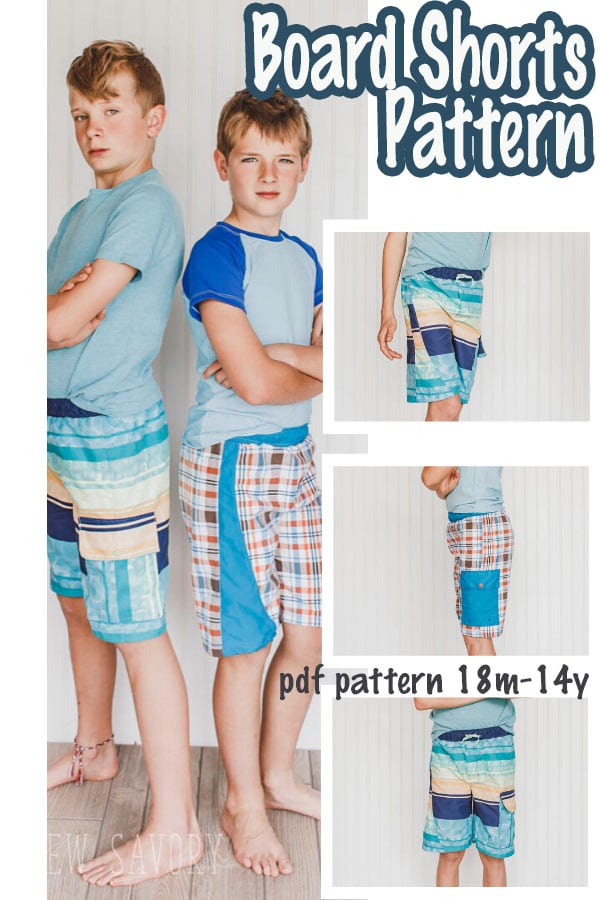 Boys Board Shorts - Shapes