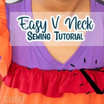 how to sew a V neck