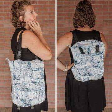 download and sew this convertible purse / backpack free sewing pattern. This bag is perfect for nearly all occasions and has been a favorite of mine for years.