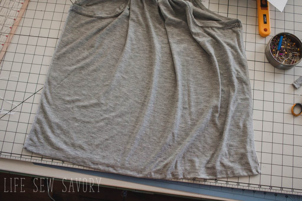 sew the side seams of tank