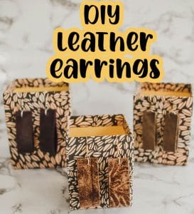 easy leather earrings to make
