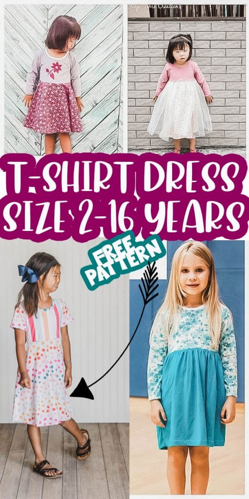 t shirt dress pattern girl