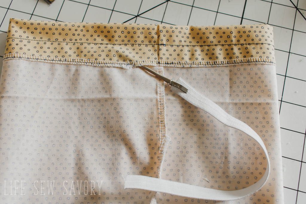 thread elastic through waistband