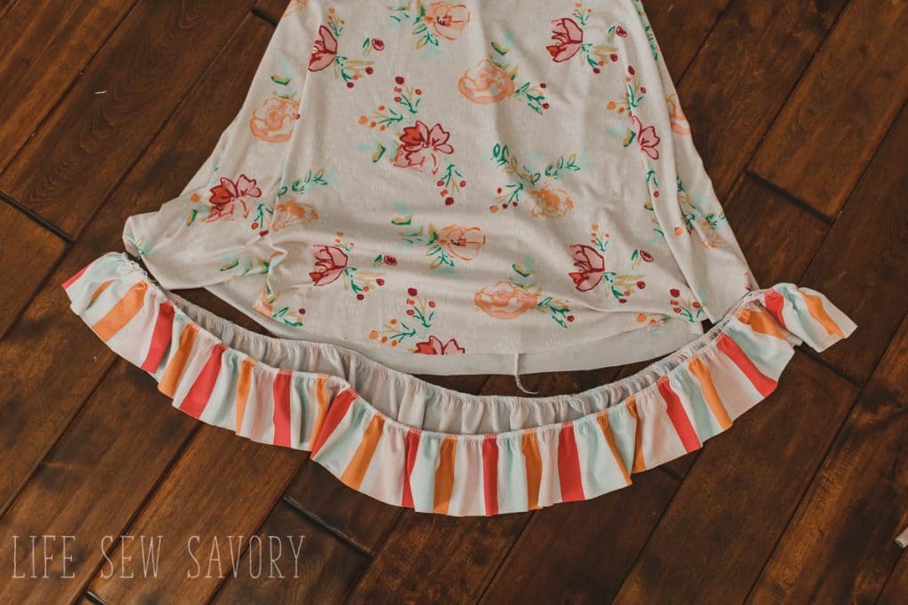 match ruffle to skirt bottom