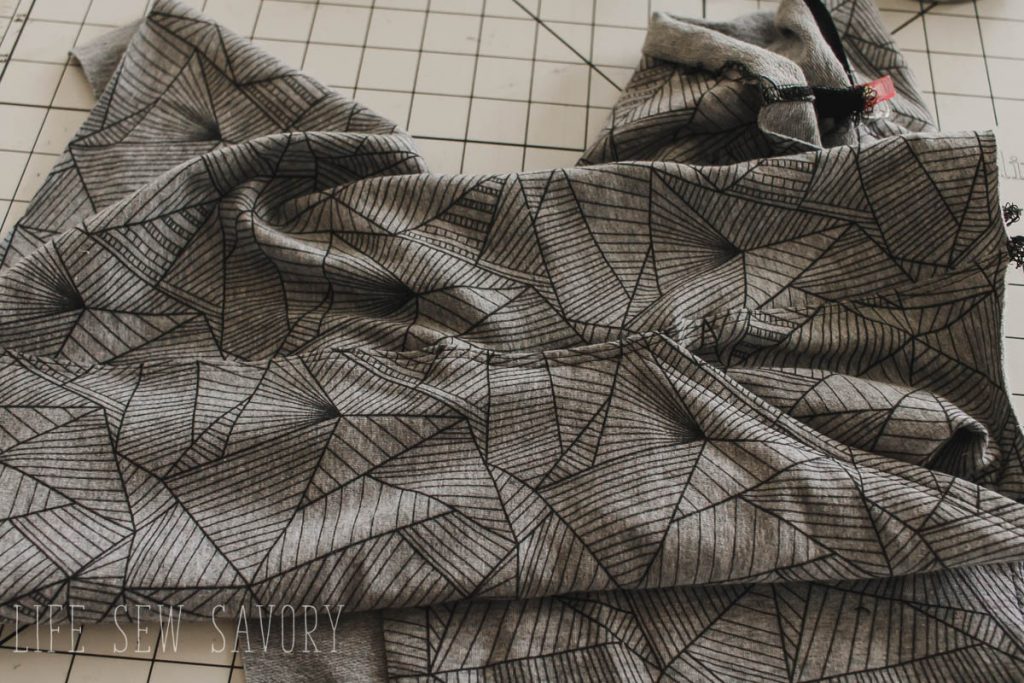 sew and top-stitch the side seam
