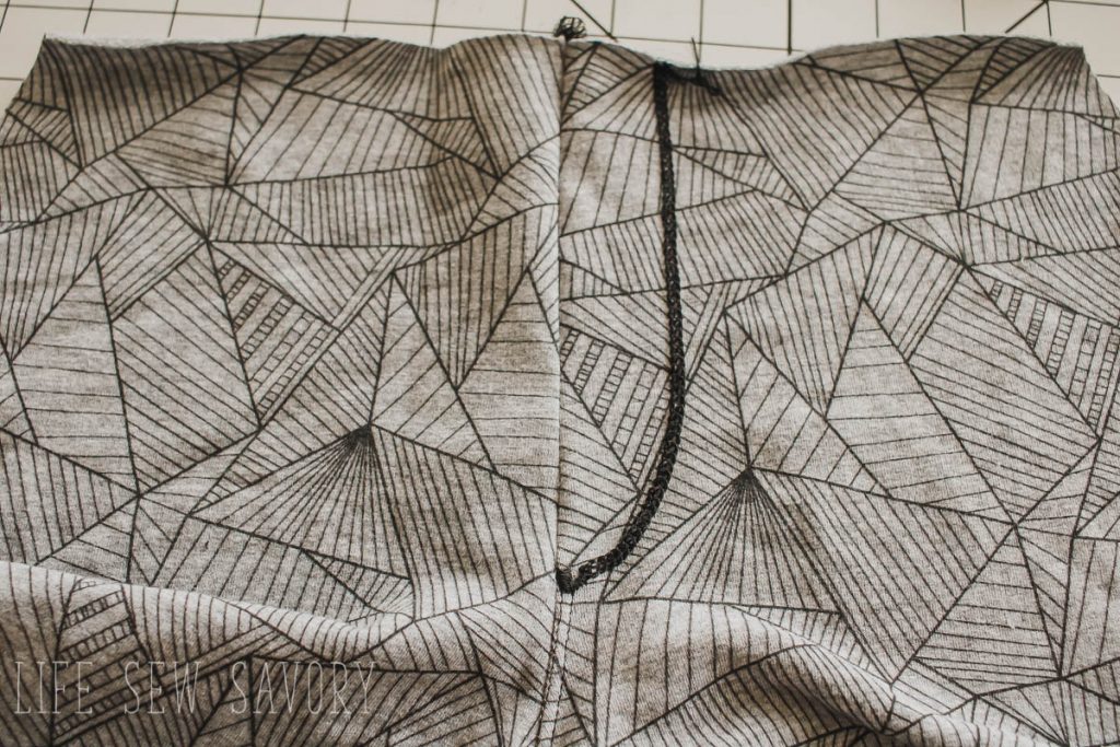 top stitch the faux fly