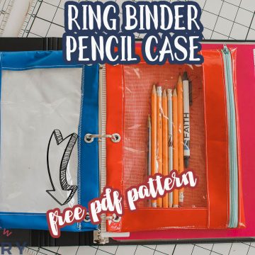 ring binder pencil pouch with free pattern